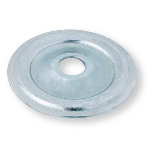 Rosace plate zingué blanc 30x7